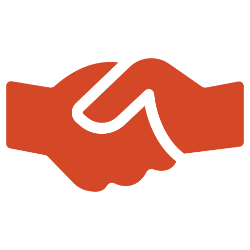 Handshake Icon in orange
